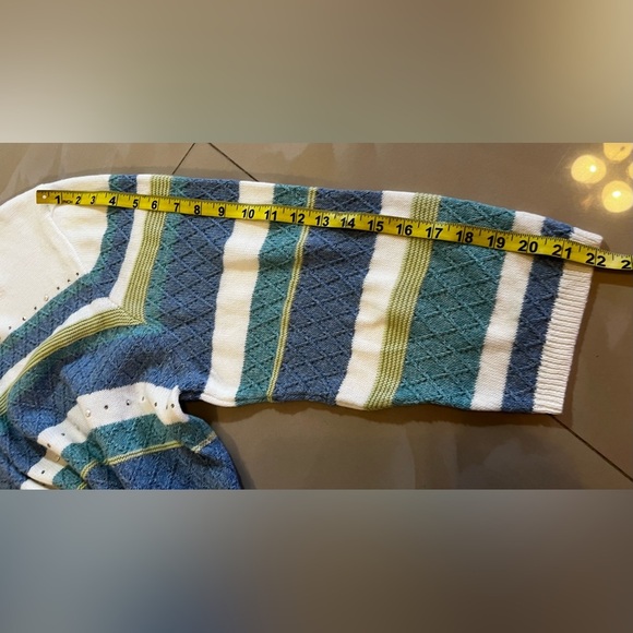 Alfred dunner Women multicolored  sweater cardigan pullover Plus Size 2X pearls - Picture 13 of 16